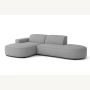 Olio Autentico Sofa narożna w kształcie litery L Tkanina Raven 7